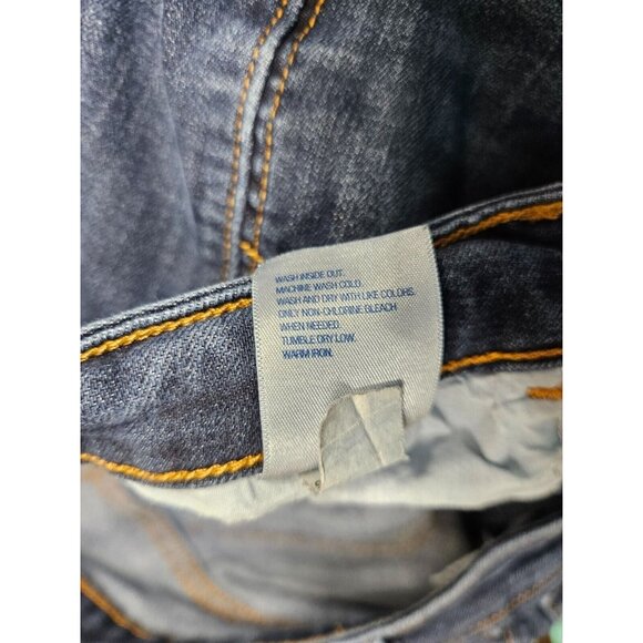 (3/$35) Old Navy Size 8 Regular The Rockstar Pockets Whiskered Denim Blue Jeans - Picture 7 of 12